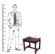 Solid Wood Small Table for Home & Office in Teak Finish