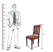 Wooden Dining Chair Set of 2 with Cushions for Living Room