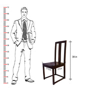 Solid Wood Dining Table 6 Seater for Dining Room in Rosewood Walnut Finish