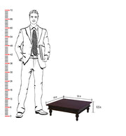 Solid Wood Bajot for Pooja in Walnut Finish