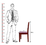 Wooden Dining Chair Set of 2 for Dining Table & Home in Honey Finish