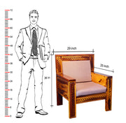 Wooden 5 Seater Sofa Set for Living Room
