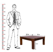 Wooden Center Coffee Table for Living Room in Provincial Teak Finish