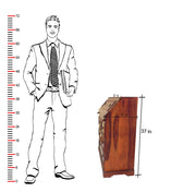 Wooden Chest of Drawers Cum Study Table with Chair for Living Room (Honey  Finish)