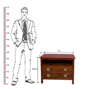 Solid Wood Shoe Rack With 2 Drawers