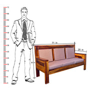 Wooden 5 Seater Sofa Set for Living Room