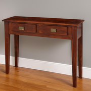 Solid Sheesham Wood Writing Table for Students in Teak Finish