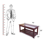 Solid Wood 5 Seater sofa Set with Coffee Table in Natural Finish