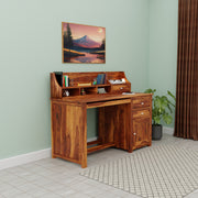 Sheesham Wood Study Table And Computer Table With Door and Drawers For Living For, Study Room