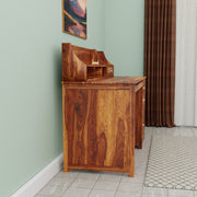 Sheesham Wood Study Table And Computer Table With Door and Drawers For Living For, Study Room