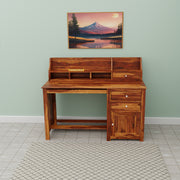 Sheesham Wood Study Table And Computer Table With Door and Drawers For Living For, Study Room