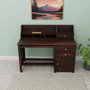 Sheesham Wood Study Table And Computer Table With Door and Drawers For Living For, Study Room