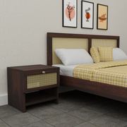 Wooden King Size Bed Without Storage for Bedroom