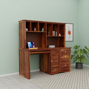 Sheesham Wood Study Table for Students Writing Table, Computer Desk for Office, Home and Living Room with Storage