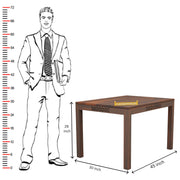 Modern Wooden 4 Seater Dining Table Set